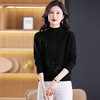 CC-108-1260加厚秋冬新款女士半高领韩版针织打底衫套头纯色百搭短款保暖毛衣 商品缩略图2