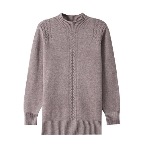 CC-108-1257半高领毛衣女秋冬2024新款中领打底衫加厚内搭小个子短款上衣洋气 商品图4