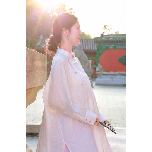 【抖音专属】新中式衬衣（24810890-月影白-设计师） 商品图5