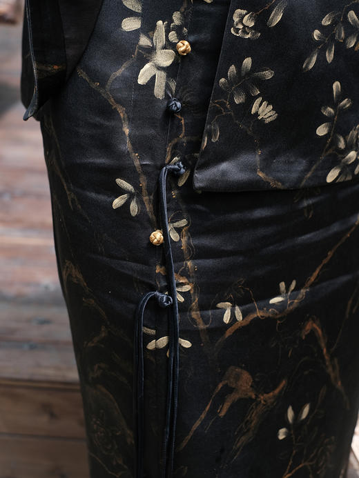 盛唐牡丹|重缎香云纱手绘半裙 商品图1