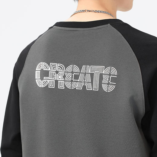 【新款DQ】大依优型大码插肩袖圆领卫衣男宽松休闲上衣胖子加肥加大男士潮流 商品图6