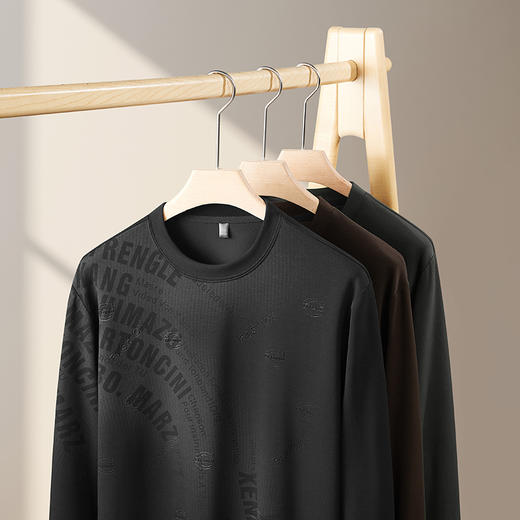 【新款DDP】大依优型大码卫衣长袖休闲加肥加大男士胖子大码内搭上衣打底显瘦 商品图1