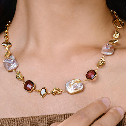 “深秋绽放”法式巴洛克毛衣链 商品图1