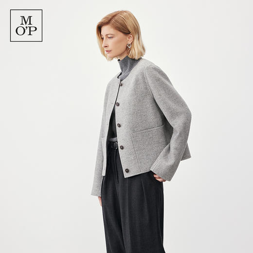 Marc O'Polo/MOP2024冬季新款绵羊毛短款小香风双面呢夹克女外套 商品图1