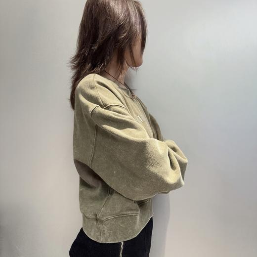 Z2圆领字母烫印短款卫衣40815（绿） 秋季 243030370321 商品图2