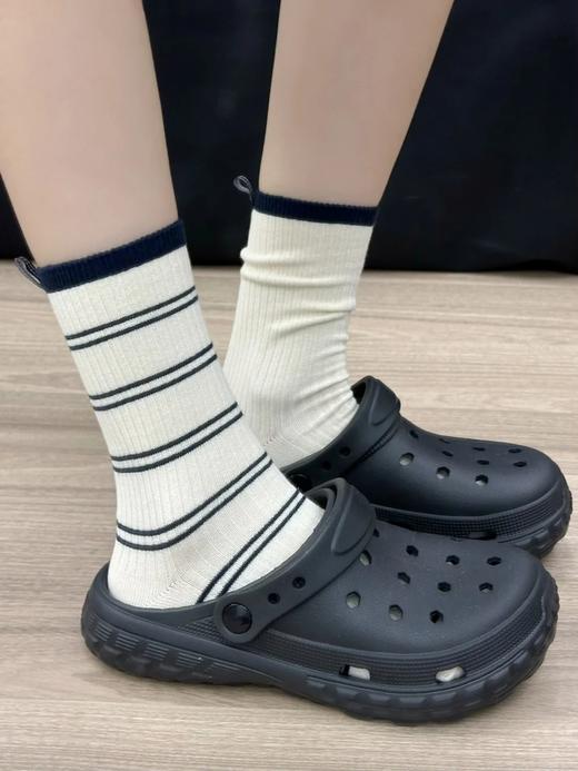 <曾小咸推荐>条纹拼色堆堆袜 日常59/组 活动价39.99！！【预售款，预计3-15天发货】 商品图2