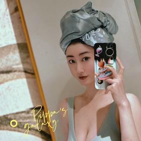 [屁侠推荐]家减尘除双层绸缎干发帽 缎面双层加厚 不扯头发 买一送一