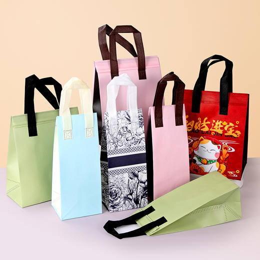 喇叭花无纺布外卖打包袋保温袋铝箔餐饮粥快餐包装手提袋子印刷logo防水定制 商品图11