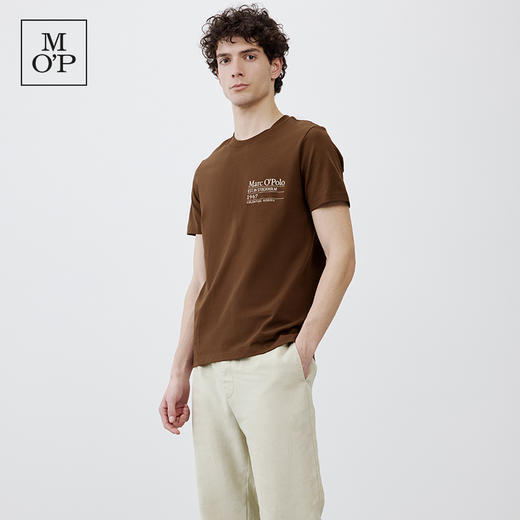 Marc O'Polo/MOP 夏季新款圆领*棉简约刺绣字母短袖T恤男 商品图2