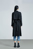 伯妮斯茵 | 极简通勤风 黑色垂感长款风衣 翻领无扣系带外套 春秋气质百搭大衣 HJ3D50 商品缩略图4