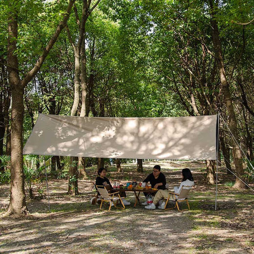  徽羚羊 云凌 四角天幕 黑胶  卡其色 商品图1