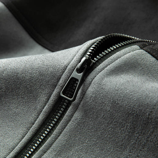 【麂皮绒】【新款DPF】大依优型大码男装翻领夹克麂皮绒加肥加大休闲夹克胖子宽松外套上衣 商品图4