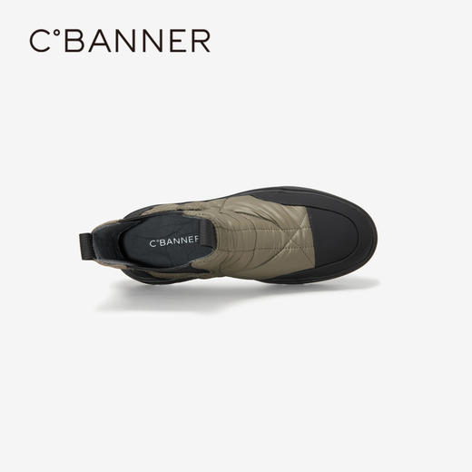 千百度厚底户外防滑切尔西靴女款冬季增高保暖短靴雪地靴A24583307 商品图2