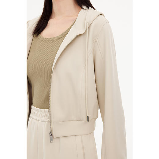 【特惠不退货】诗凡黎连帽拉链休闲卫衣开衫2023冬新款女3EA201241 商品图4