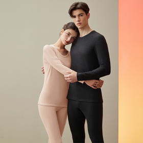 芬腾情侣保暖内衣秋衣秋裤套装大红色女秋季防螨抗菌男冬天打底衫