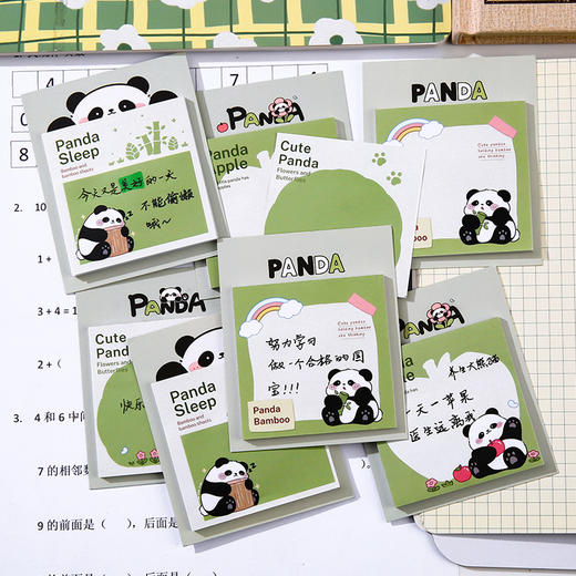 「19.9到手15本」熊猫文创便利贴 居家日用卡通可爱学生用记事留言小条高颜值可粘贴便签本子 商品图3