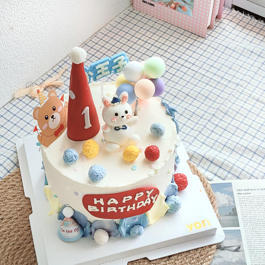 兔宝宝周岁生日蛋糕（备注宝宝性别和年龄） 商品图2