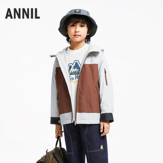 男童加绒三防外套安奈儿童装实体店同款AB435528 商品图0