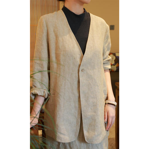 【抖音专属】西装+半裙（24805057+24706757BC-檀香） 商品图2