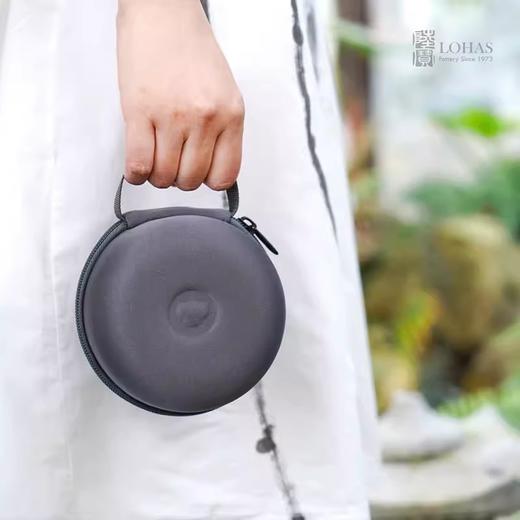 【样品特惠6折，仅1套，无货退款】陆宝陶瓷陶然盖碗旅行组一壶二杯2人泡茶功夫茶具礼品朋友伴手礼陶然盖碗旅行组 禅风黑 商品图2