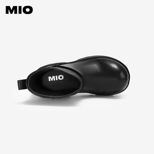 MIO米奥冬季圆头厚底切尔西靴短靴时尚百搭靴子女M245656106 商品图3