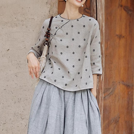 裁缝学苑AQ363新中式衬衫纸样女装国风斜襟盘扣小衫上衣服装打板 商品图1