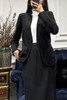 HJ3A57_漆黑色_西装外套_春秋_一粒扣翻领收腰显瘦通勤气质修身上衣_高级女装_BERNIEELEN 伯妮斯茵 商品缩略图3