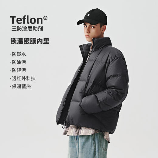 714street科技锁温保暖羽绒服男冬季白鸭绒外套三防户外羽绒外套 商品图0