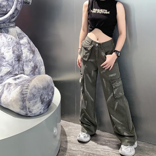 Z1喷漆涂鸦阔腿工装裤40710秋装 秋季 008323552501 商品图2