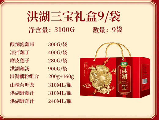 荆州洪湖 华贵 洪湖三宝礼盒3.1kg/提 商品图0