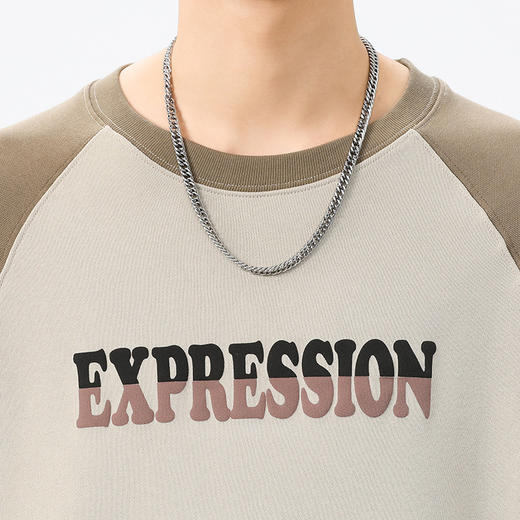 【新款DQ】大依优型大码插肩袖圆领卫衣男宽松休闲上衣胖子加肥加大男士潮流 商品图5