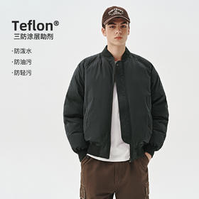 714street美式复古ma1飞行员夹克冬季新款立领棉服宽松短款外套男