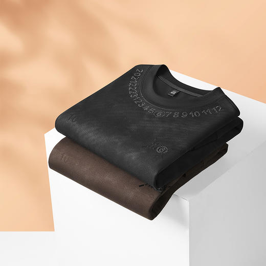 【新款DDP】大依优型大码卫衣长袖休闲加肥加大男士胖子大码内搭上衣打底显瘦 商品图4