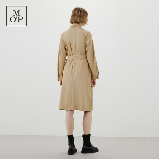 Marc O'Polo/MOP 秋季新款纯棉立领长款风衣系带收腰式连衣裙 商品图3
