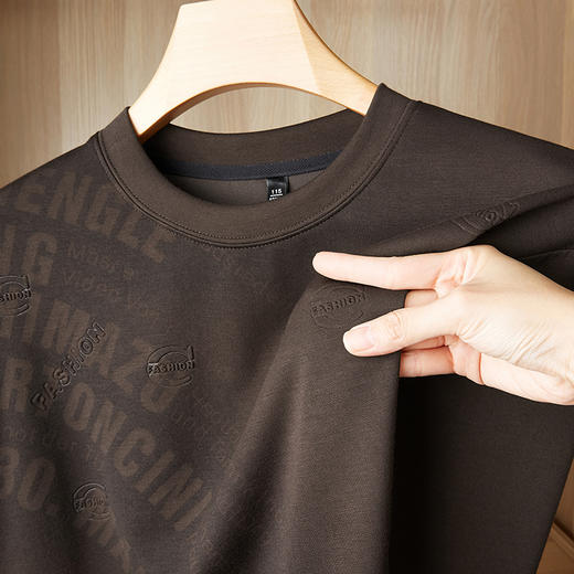 【新款DDP】大依优型大码卫衣长袖休闲加肥加大男士胖子大码内搭上衣打底显瘦 商品图3