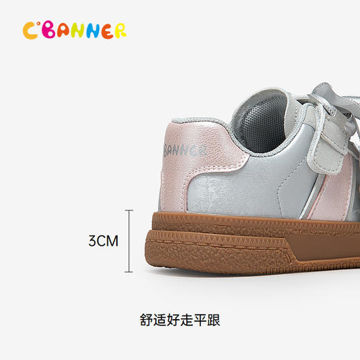 千百度童鞋蝴蝶结德训鞋女童春季厚底少女可爱增高板鞋百搭A24480112 商品图4