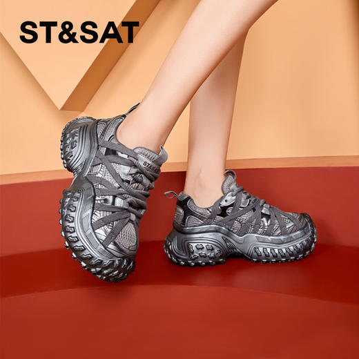 星期六时髦潮流厚底增高老爹鞋SSC3112C1X 商品图7
