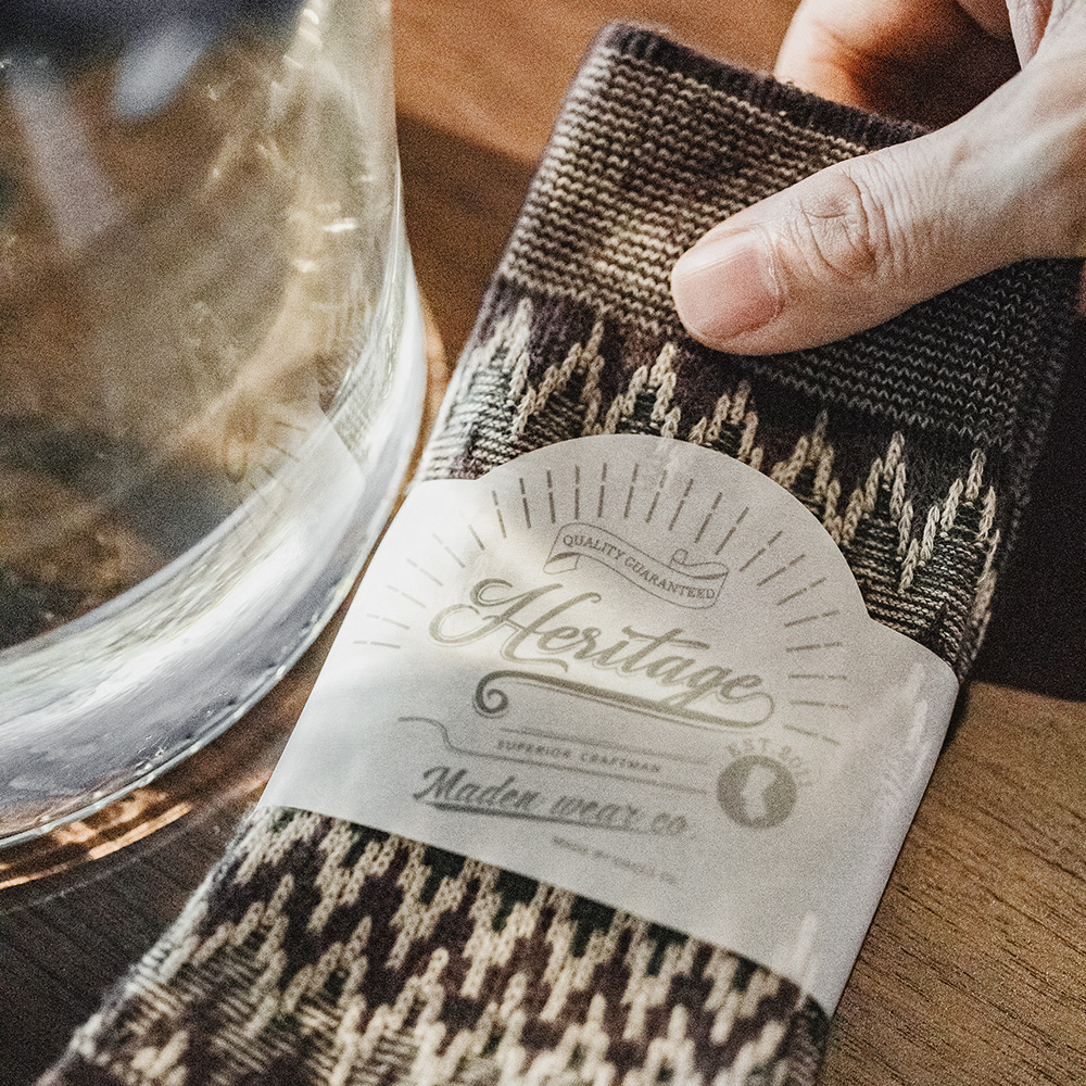 工装优选复古费尔岛编织中筒袜民族风长袜撞色针织棉袜子男女秋季