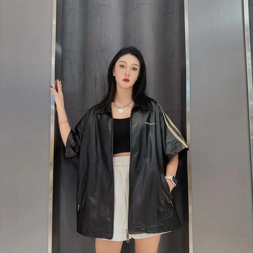 N1立领织带双口袋拉链短袖外套40820（黑） 秋季 143060160321 商品图1