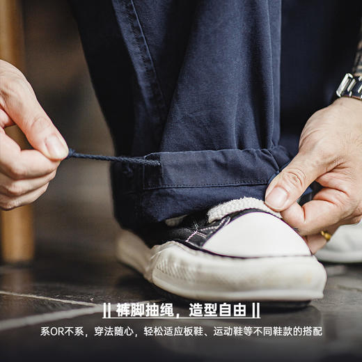 工装优选美式做旧泼墨双膝降落伞裤oversize宽松直筒休闲裤子男秋 商品图3