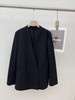 精纺羊毛西装外套 无领斜襟西装 职场女精英必备 进口精仿羊毛无领单西装 富有肌理感 线条简约干练 伞型袖型 造型别致 商品缩略图11
