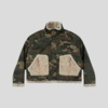 GOODBAI 916 迷彩拼接仿羊驼绒串珠拉链棉服外套 商品缩略图1