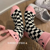「19.9到手4双！笑脸格子袜」女中筒袜东大门棋盘格袜子 卡通笑脸拼色袜子潮搭配饰 商品缩略图3