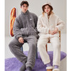 <有书独家>芬腾珊瑚绒情侣睡衣秋冬加厚套装女可外穿加大码法兰绒男士家居服 商品缩略图0