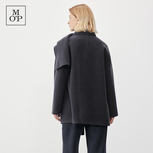 Marc O'Polo/MOP2024冬季新款围巾V领一手长羊毛外套毛呢大衣女士 商品图3