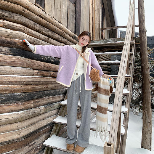 <曾小咸推荐>现货秒杀 ！微信超特价！可拆卸连帽羊羔毛外套 日常229.99 立减90 秒杀139.99！！ 商品图3