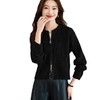 CC-AB813秋季新款上衣女百搭休闲圆领开衫外套长袖针织衫2024双拉链棒球服 商品缩略图4