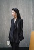 精纺羊毛西装外套 无领斜襟西装 职场女精英必备 进口精仿羊毛无领单西装 富有肌理感 线条简约干练 伞型袖型 造型别致 商品缩略图7