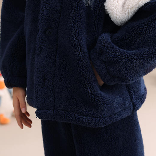 【品牌优选】芬腾珊瑚绒男童睡衣秋冬加厚套装男孩布朗熊儿童宝宝中大童家居服 商品图3