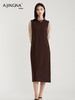 【积分兑换】阿菁娜高级感极简圆领无袖羊毛连衣裙F29D212001 商品缩略图2